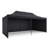 Sodo paviljonas su 3 sienomis, 3 x 6 m, juodas, Plonos