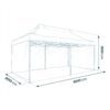 Sodo paviljonas su 3 sienomis, 3 x 6 m, juodas, Plonos