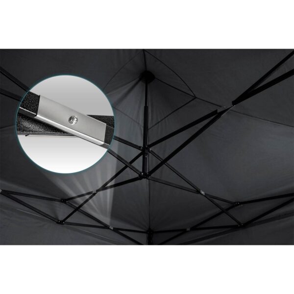 Sodo paviljonas su 3 sienomis, 3 x 6 m, juodas, Plonos