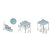 Sodo paviljonas su 3 sienomis, 3 x 6 m, juodas, Plonos