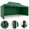Sodo paviljonas su 3 sienomis, 3 x 6 m, žalias, Plonos