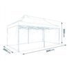Sodo paviljonas su 3 sienomis, 3 x 6 m, žalias, Plonos