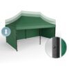 Sodo paviljonas su 3 sienomis, 3 x 6 m, žalias, Plonos