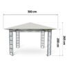 Sodo paviljonas 3x3m 4934 smėlio spalvos