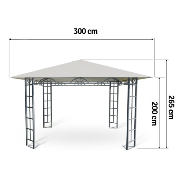 Sodo paviljonas 3x3m 4934 smėlio spalvos