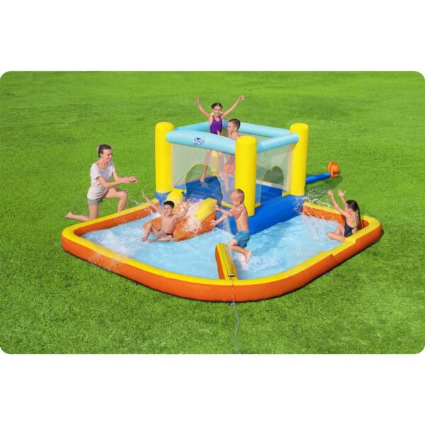 Pripučiama žaidimų aikštelė „Beach Bounce“, 365 × 340 × 152 cm, „Bestway 53381“.