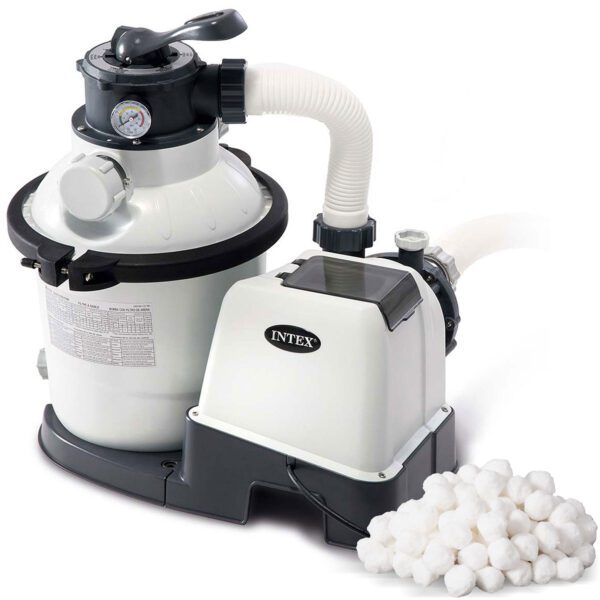 Smėlio filtro pompa + filtro rutuliukai 5700 l/h INTEX 26644
