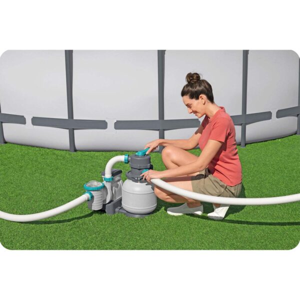 „Bestway 58497“ baseino smėlio pompa + filtro kamuoliukai, 6056 l/val.