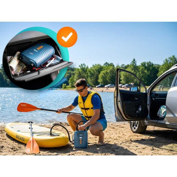 Elektrinis siurblys SUP pripučiamos valties čiužiniui + 6 adapteriai 12V Neo-Sport NS-713