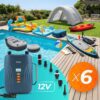 Elektrinis siurblys SUP pripučiamos valties čiužiniui + 6 adapteriai 12V Neo-Sport NS-713