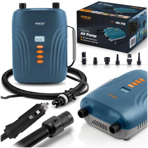 Elektrinis siurblys SUP pripučiamos valties čiužiniui + 6 adapteriai 12V Neo-Sport NS-713
