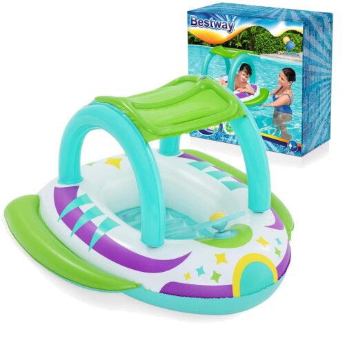 Paplūdimio plaukimo pontonas su stogu 107 x 112 cm Bestway 34149