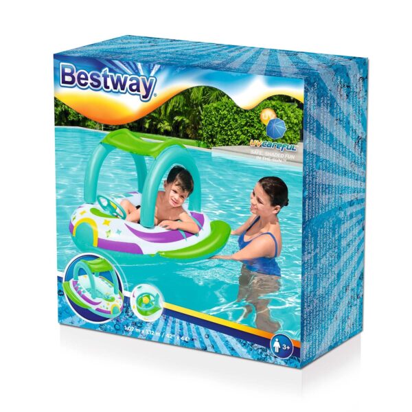 Paplūdimio plaukimo pontonas su stogu 107 x 112 cm Bestway 34149