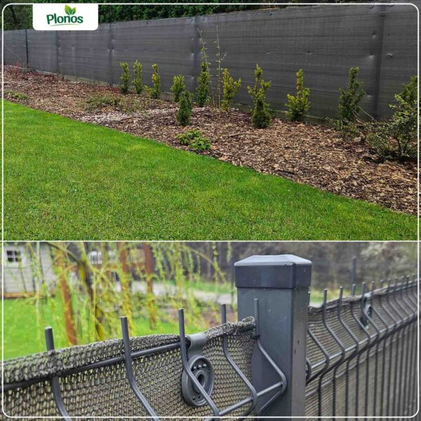 Tinklelis nuo šešėlių 1,5 x 25 m, 110 g/m² + 50 spaustukų, pilkas