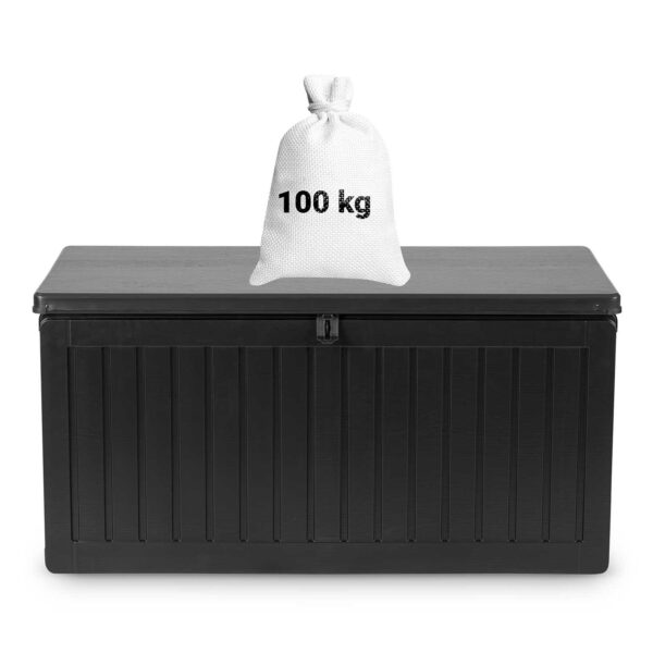 Sodo dėžė 109 x 51 x 55 cm 270 litrų juoda