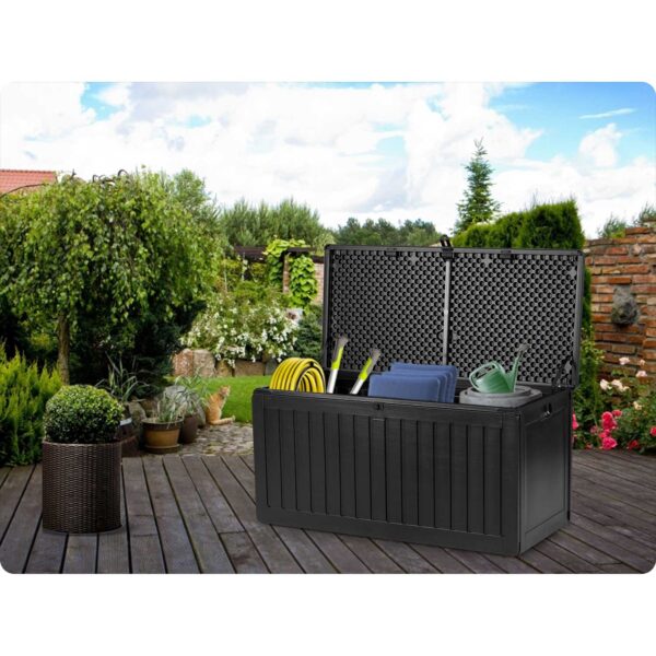Sodo dėžė 109 x 51 x 55 cm 270 litrų juoda