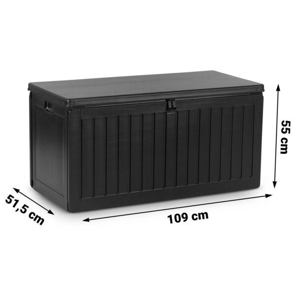 Sodo dėžė 109 x 51 x 55 cm 270 litrų juoda