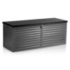 Sodo dėžė 143 x 57 x 53,5 cm 390 litrų juodos ir pilkos spalvos