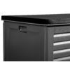 Sodo dėžė 143 x 57 x 53,5 cm 390 litrų juodos ir pilkos spalvos