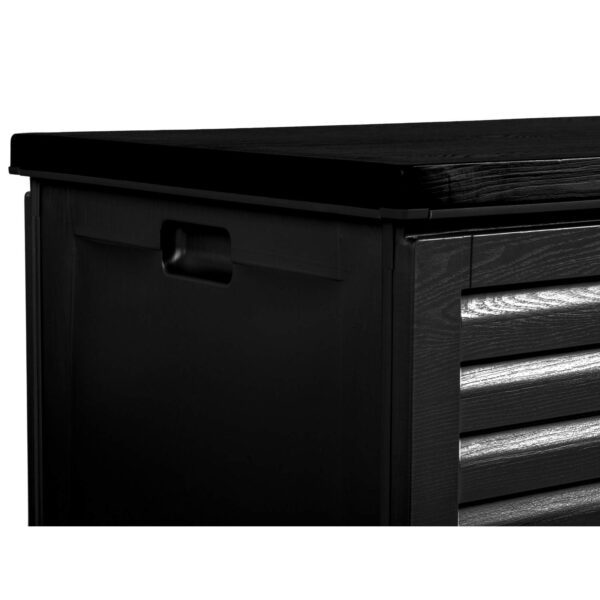Sodo dėžė 143,5 x 57 x 53,5 cm 390 litrų juoda