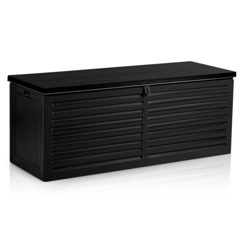 Sodo dėžė 143,5 x 57 x 53,5 cm 390 litrų juoda