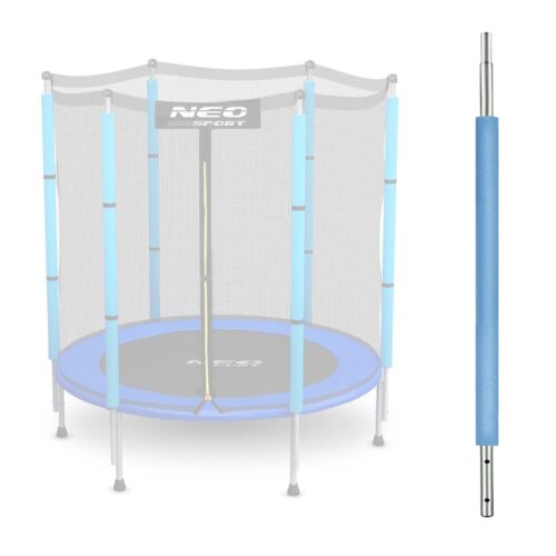Apatinis batuto stulpas su lauko tinklu 1,4 m, mėlynas, Neo-Sport