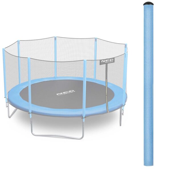 Słupek górny do trampoliny z siatką zewnętrzną 8-15 ft niebieski Neo-Sport Viršutinis batuto stulpas su lauko tinklu 8-15 pėdų, mėlynas, Neo-Sport