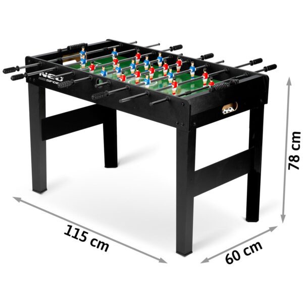 „Neosport“ stalo futbolo stalas, 118 x 61 x 79 cm, NS-805, juodas