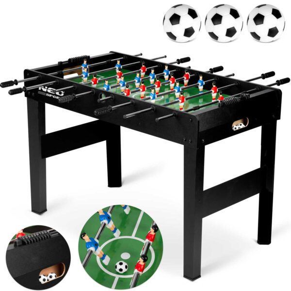 „Neosport“ stalo futbolo stalas, 118 x 61 x 79 cm, NS-805, juodas