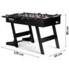 „Neosport“ stalo futbolo stalas, 121 x 61 x 80 cm, NS-803, juodas