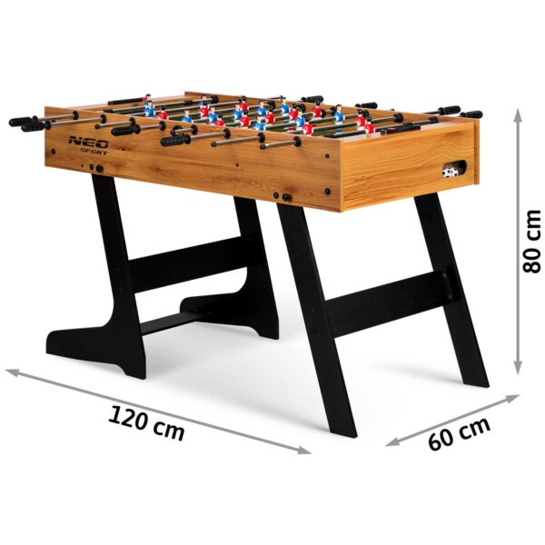 Neosport stalo futbolo stalas 121 x 61 x 80 cm NS-803 medinis
