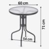 Apvalus sodo stalas 60 x 71 cm Sofotel SO-981