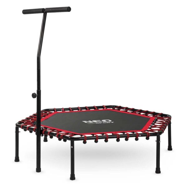 „Neo-Sport Fitness“ batutas su rankena, 127 cm – šešiakampis, raudonas