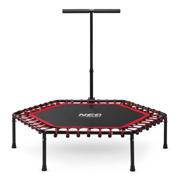 „Neo-Sport Fitness“ batutas su rankena, 127 cm – šešiakampis, raudonas