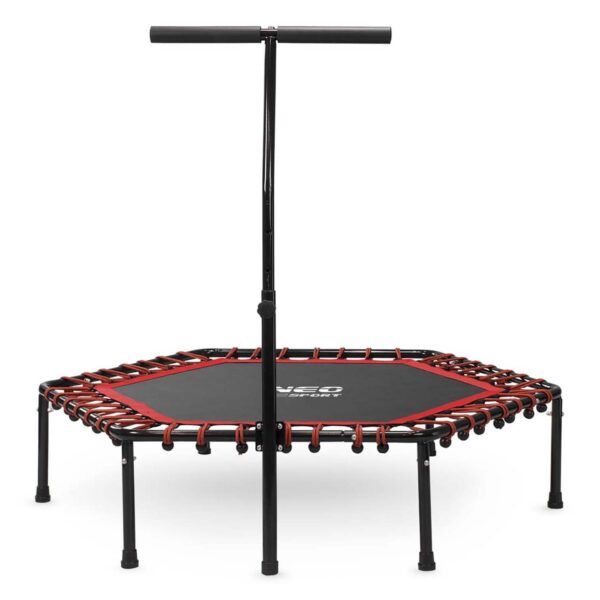 „Neo-Sport Fitness“ batutas su rankena, 127 cm – šešiakampis, raudonas