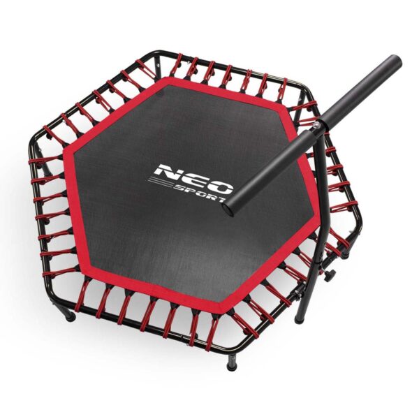 „Neo-Sport Fitness“ batutas su rankena, 127 cm – šešiakampis, raudonas