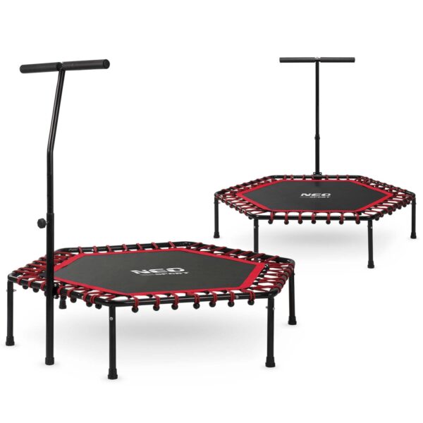 „Neo-Sport Fitness“ batutas su rankena, 127 cm – šešiakampis, raudonas