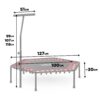 „Neo-Sport Fitness“ batutas su rankena, 127 cm – šešiakampis, raudonas