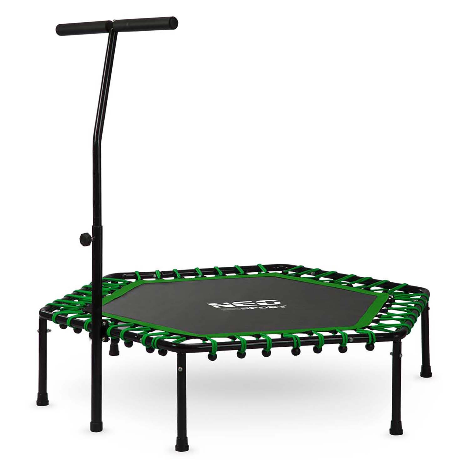 Fitneso batutas su rankena 127 cm Neo-Sport - šešiakampis žalias