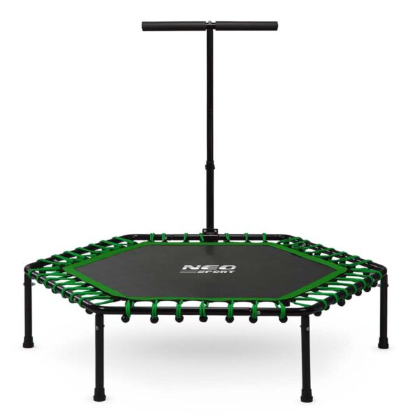 Fitneso batutas su rankena 127 cm Neo-Sport - šešiakampis žalias