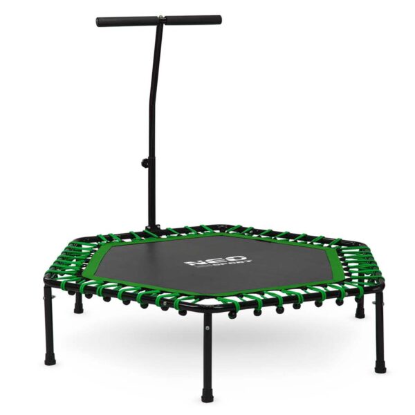 Fitneso batutas su rankena 127 cm Neo-Sport - šešiakampis žalias