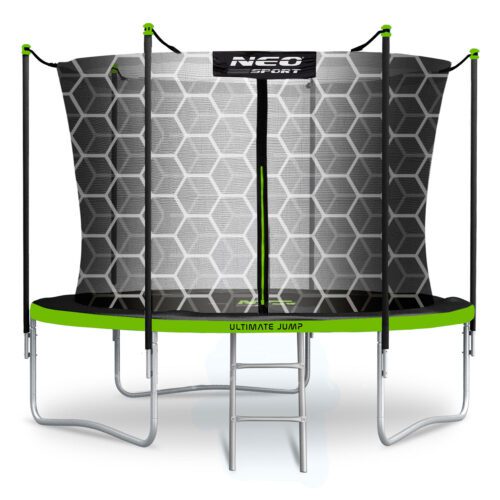 10 pėdų / 312 cm sodo batutas su vidiniu tinklu ir kopėčiomis „Neo-Sport“