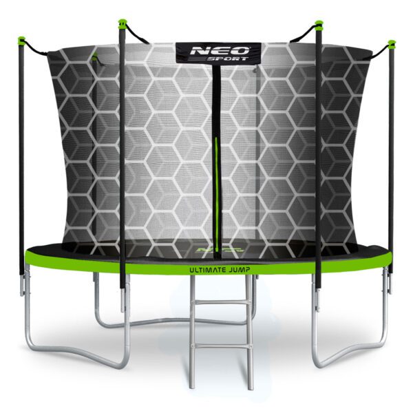 10 pėdų / 312 cm sodo batutas su vidiniu tinklu ir kopėčiomis „Neo-Sport“