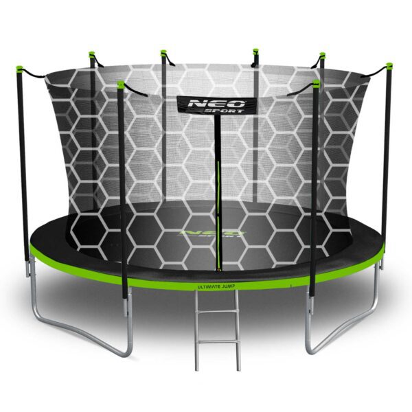 Trampolina-ogrodowa-12ft374cm-z-siatka-wewnetrzna-i-drabinka-Neo-Sport-Trampoliny-gt-Trampoliny-ogrodowe-1 12 pėdų / 374 cm sodo batutas su vidiniu tinklu ir kopėčiomis „Neo-Sport“