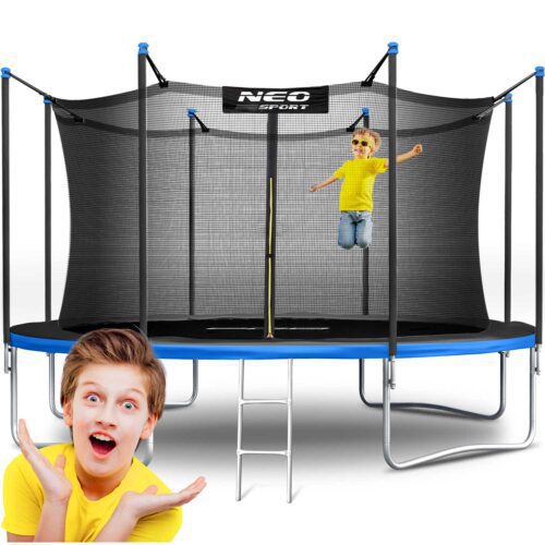 12 pėdų / 374 cm sodo batutas su vidiniu tinklu ir kopėčiomis „Neo-Sport“