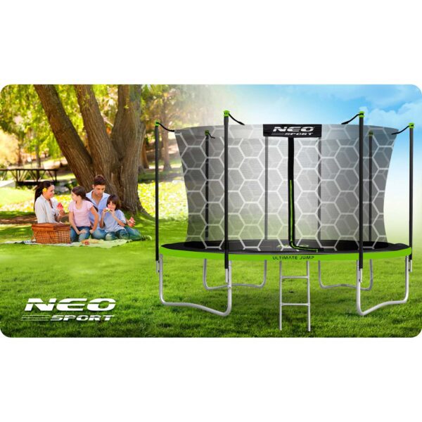 Trampolina-ogrodowa-12ft374cm-z-siatka-wewnetrzna-i-drabinka-Neo-Sport-Trampoliny-gt-Trampoliny-ogrodowe-2 12 pėdų / 374 cm sodo batutas su vidiniu tinklu ir kopėčiomis „Neo-Sport“