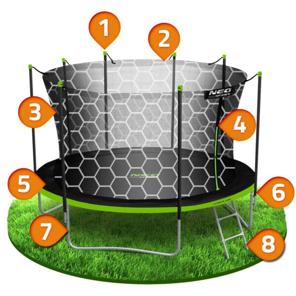 Trampolina-ogrodowa-12ft374cm-z-siatka-wewnetrzna-i-drabinka-Neo-Sport-Trampoliny-gt-Trampoliny-ogrodowe-6 12 pėdų / 374 cm sodo batutas su vidiniu tinklu ir kopėčiomis „Neo-Sport“