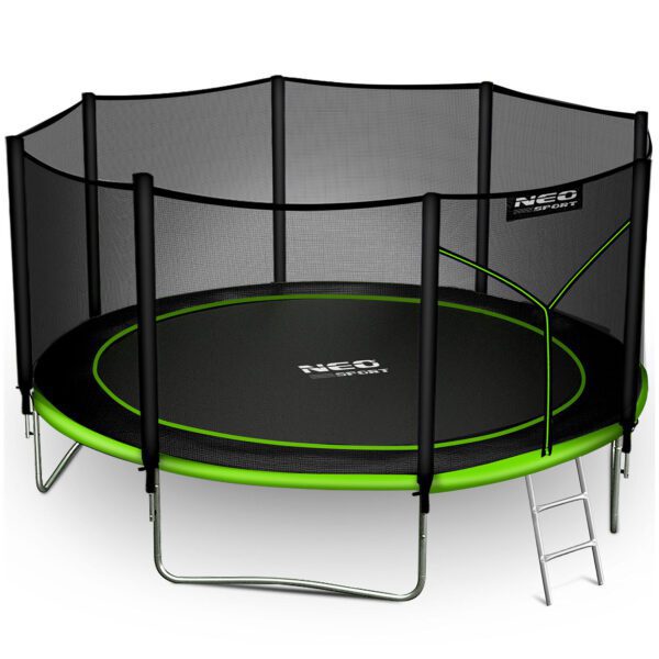 12 pėdų / 374 cm sodo batutas su lauko tinklu ir kopėčiomis „Neo-Sport“