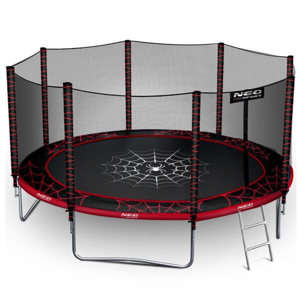 Trampolina-ogrodowa-13ft404cm-z-siatka-zewnetrzna-i-drabinka-Neo-Sport-Trampoliny-gt-Trampoliny-ogrodowe-2 13 pėdų / 404 cm sodo batutas su lauko tinklu ir kopėčiomis „Neo-Sport“