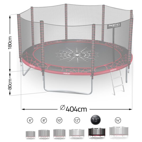 Trampolina-ogrodowa-13ft404cm-z-siatka-zewnetrzna-i-drabinka-Neo-Sport-Trampoliny-gt-Trampoliny-ogrodowe-9 13 pėdų / 404 cm sodo batutas su lauko tinklu ir kopėčiomis „Neo-Sport“